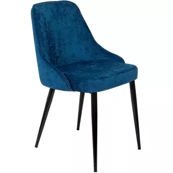 Стул для кухни KF-5 синий металл черный на ножках (KF-5/VELV29) Бюрократ KF-5/VELV29