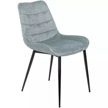 Стул для кухни KF-6 серо-голубой металл черный на ножках (KF-6/LT28) Бюрократ KF-6/LT28