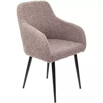 Стул для кухни KF-7 экомех серый металл черный на ножках (KF-7/BOUCLE-GREY) Бюрократ KF-7/BOUCLE-GREY