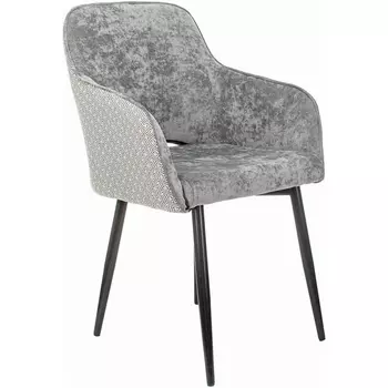 Стул для кухни KF-7 серый металл черный на ножках (KF-7/LT19/TWIST) Бюрократ KF-7/LT19/TWIST