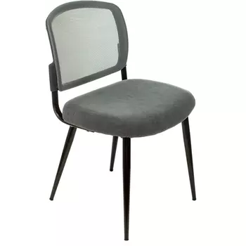 Стул для кухни Бюрократ KF-8 серый металл черный на ножках (KF-8/GREY)