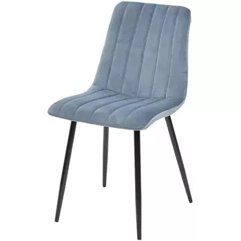 Стул G108-56 пудровый синий/ черный каркас, велюр M-City Dublin UDC7066G10856