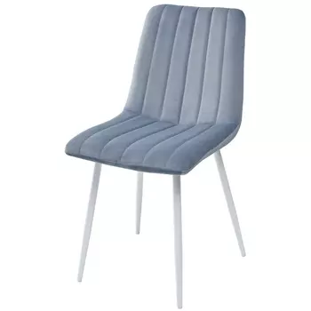 Стул G108-56 пудровый синий, велюр / белый каркас M-City Dublin UDC7066G10856WHT
