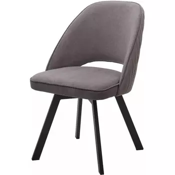 Стул DUNA 360 град. поворот. B28 Темно-серый, велюр / черный каркас, М-City M-City