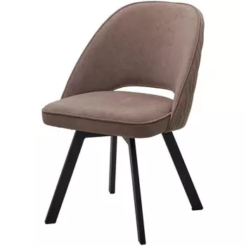 Стул DUNA 360 град. поворот. B5 Капучино, велюр / черный каркас, М-City M-City