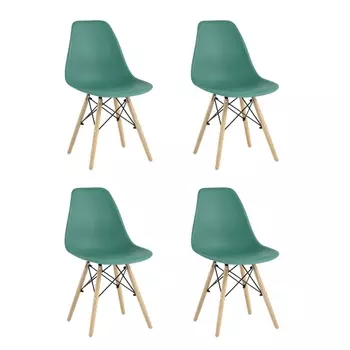 Стул Eames Style DSW серо-зеленый x4 (разборный каркас) Stool Group арт.УТ000037609