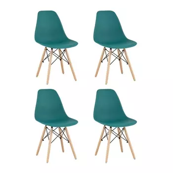 Стул Eames Style DSW темно-бирюзовый x4 (разборный каркас) Stool Group арт.УТ000037611