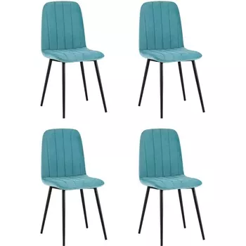 Стул Easy велюр пыльно-голубой 4 шт Stool Group арт.УТ000037705