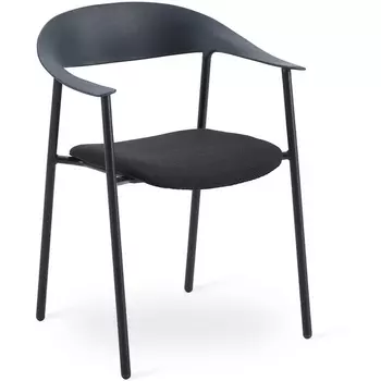 Стул Eila с подушкой пластик черный Stool Group арт.УТ000039776