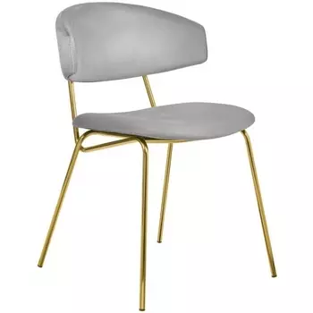 Стул Elle серый с золотыми ножками Bradex Home (арт.RF 0719)
