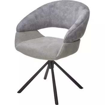Стул EMBER 360 град. поворот. 7525-180 Серый, велюр/ ENJOY-451 Серый, ткань/ Черный, ®DISAUR M-City