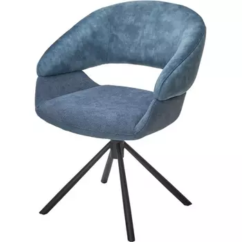 Стул EMBER 360 град. поворот. 7525-56 Синий, велюр/ ENJOY-315 Синий, ткань/ Черный, ®DISAUR M-City