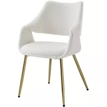 Стул ESF JY6145Q белый IPD1859-1/золото/Ткань,Металл