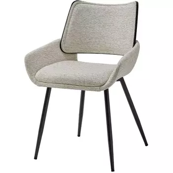 Стул ESF JY6286X-T2 бежевый #OTE TOPIC103/черный/Ткань,Дерево,Шпон,Металл