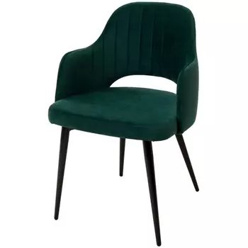 Стул FANTINE-LA ЗЕЛЕНЫЙ #19, велюр / черный каркас (M-City)