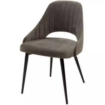 Стул FANTINE-LS ГРАФИТ #14, велюр / черный каркас (M-City)