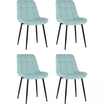 Стул Флекс велюр светло-голубой 4 шт. Stool Group арт.УТ000035422