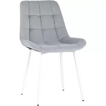 Стул Stool Group Флекс велюр светло-серый белые ножки УТ000025208