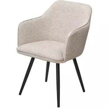 Стул FORT 360 град. поворот. NS04 Кремовый, букле / черный каркас, М-City M-City