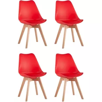 Стул FRANKFURT красный 4 шт. Stool Group арт.УТ000036616