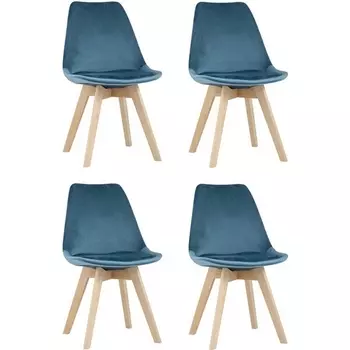 Стул FRANKFURT велюр синий 4 шт. Stool Group (арт.УТ000036622)
