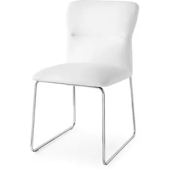 Стул FRIDA CB/1806-SK MT.P77 CHROMED/ SKUBA S92 OPTIC WHITE, M-City
