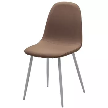 Стул G028-15 светло-коричневый, ткань / белый каркас M-City 624M04009