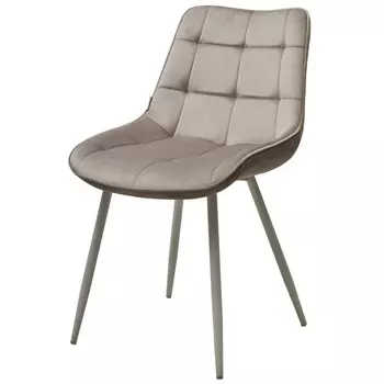 Стул G062-37 светло-серый, велюр / белый каркас M-City 628M04296