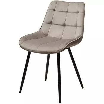 Стул G062-37 светло-серый, велюр / черный каркас M-City 628M04295 (4 шт.)