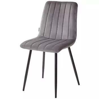 Стул G062-40 серый/ черный каркас, велюр M-City Dublin UDC7066G06240