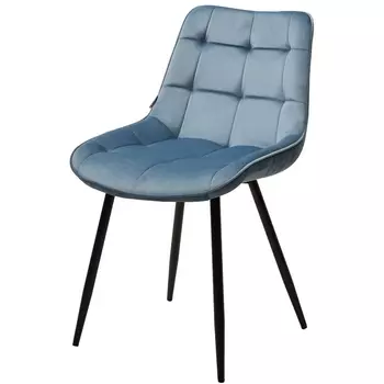 Стул G062-43 пудровый голубой, велюр / черный каркас M-City 628M04284 (4 шт.)
