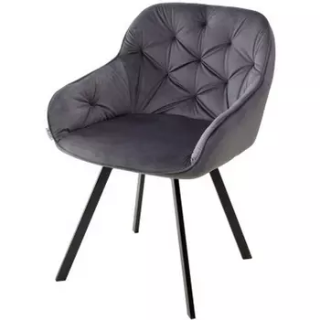 Стул GALE 360 град. поворот. BLUVEL-14 GREY, велюр/ черный каркас, М-City M-City