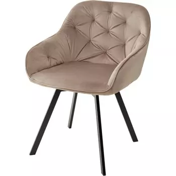 Стул GALE 360 град. поворот. BLUVEL-40 BEIGE, велюр/ черный каркас, М-City M-City