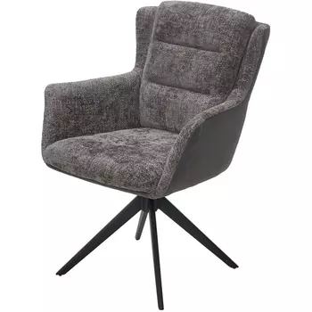 Стул GARLAND 360 град. поворот. HAGA-16 Серый, ткань/ GINO-457 Серый, ткань/ Черный, ®DISAUR M-City