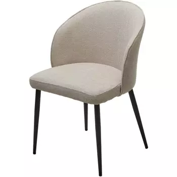 Стул GLORIA White CHACHA-140, ткань/ черный каркас, ®DISAUR M-City