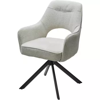 Стул GUARA 180 град. поворот. цвет бежево-белый RAVEN 22 / черный каркас, ®DISAUR M-City