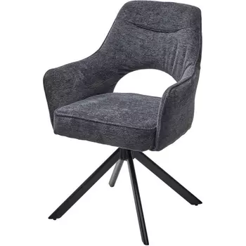 Стул GUARA 180 град. поворот. цвет серый RAVEN 18 / черный каркас, ®DISAUR M-City