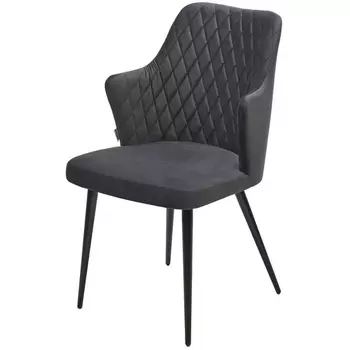 Стул HERMAN BM-3 ТЕМНО-СЕРЫЙ, велюр / черный каркас М-City 461MC05394 M-City
