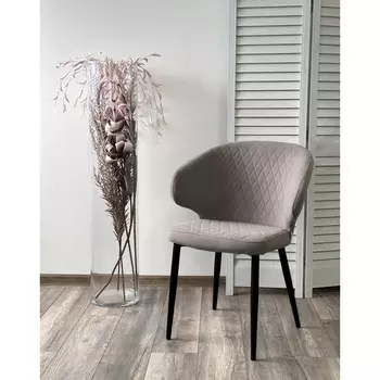 Стул ХИЛТОН, цвет B22 Серый, велюр / черный каркас М-City 472M05594 M-City