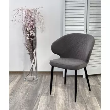 Стул ХИЛТОН, цвет B28 Темно-серый, велюр / черный каркас М-City 472M05595 M-City