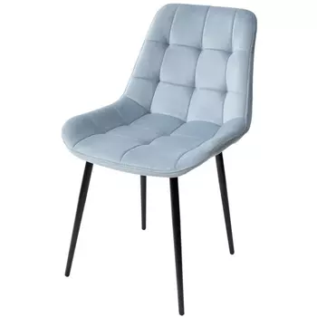Стул ХОФМАН, цвет Пыльный синий Confetti, велюр / черный каркас (M-City)
