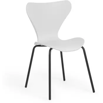 Стул Jacobsen (mod DC 102) белый 018/черный (пластик/металл) Tetchair 113752 15179