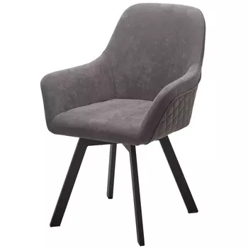 Стул JET 360 град. поворот. B28 Темно-серый, велюр / черный каркас, М-City M-City