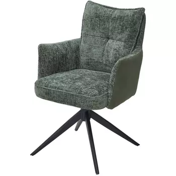 Стул JOSEF 360 град. поворот. HAGA-74 Зеленый, ткань / HJ002-18 Зеленый, PU / черный каркас, ®DISAUR (арт.635M05601) M-City