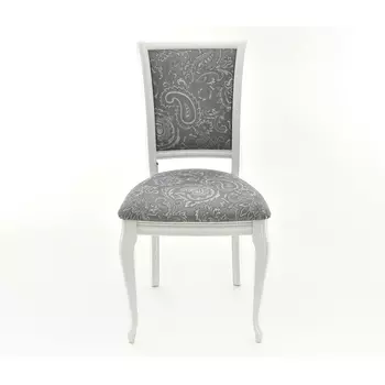 Стул Кабриоль, Белый с патиной серебро, 100380 Аврора