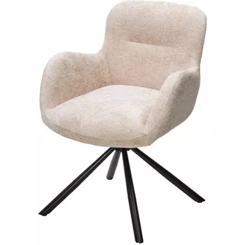 Стул KAROL 180 град. поворот. 3018-10 бежевый, шенилл/ черный каркас, ®DISAUR (арт.629M05736) M-City