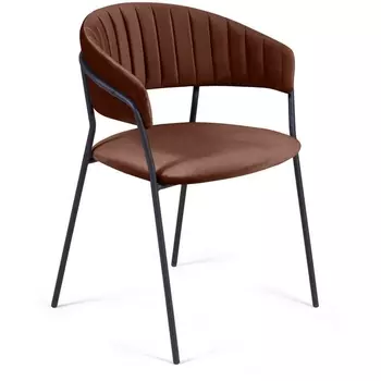 Стул Kelly с подлокотниками, бархат коричневый 12 Top Concept арт.22047