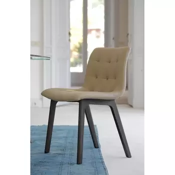 Стул KUGA 40.37 (ELM L008 WOODS/ TR505 белый , экокожа) (арт.40,37.ELML008TR505) M-City