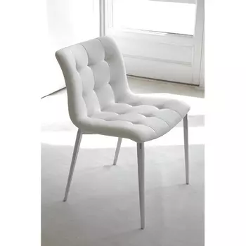 Стул KUGA 40.38 (G093 хром/ TR505 белый, экокожа) (арт.40.38.G093TR505) M-City