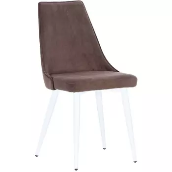 Стул Leset Эби (Каркас белый, Велюр VENDETTA 7 коричневый) 2500000082269